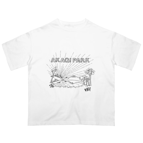 AKAGI★park01(黒文字) Oversized T-Shirt