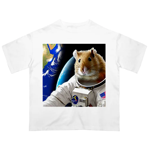 宇宙飛行士ハムスター『ロボ玉』🐹 オーバーサイズTシャツ