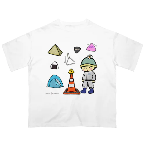 三角のものを交互に言うゲーム オーバーサイズTシャツ