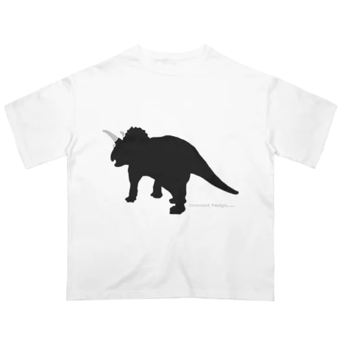 トリケラトプスのシルエット Oversized T-Shirt