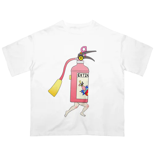 足の生えた消火器 Oversized T-Shirt