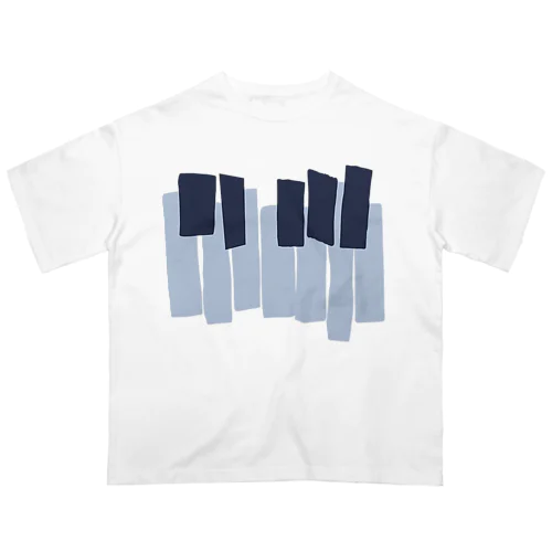 ブルーピアノ(大) Oversized T-Shirt
