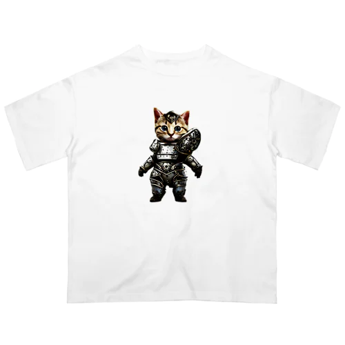 鉄猫H（切り抜き） オーバーサイズTシャツ