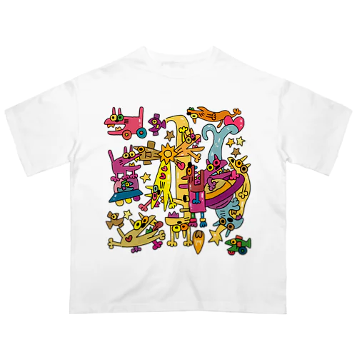 キテレツねこ宇宙 Oversized T-Shirt