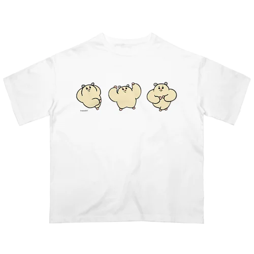 ムキムキのハムちゃん（3連） オーバーサイズTシャツ