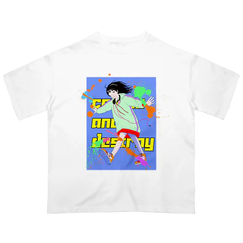 鉄骨渡り少女 オーバーサイズTシャツ