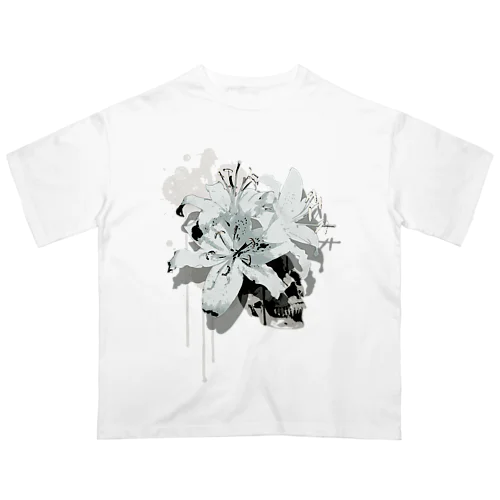 Lily Skull [White] オーバーサイズTシャツ