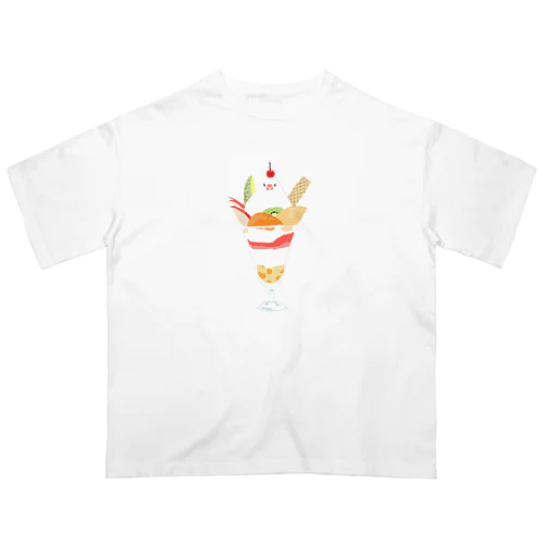 パフェ文鳥 Oversized T-Shirt