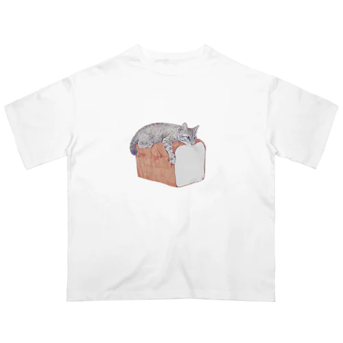 サバトラと高級食パン Oversized T-Shirt