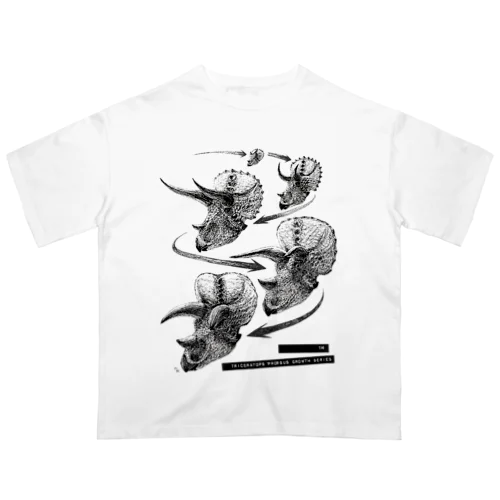 Triceratops prorsus growth series Oversized T-Shirt