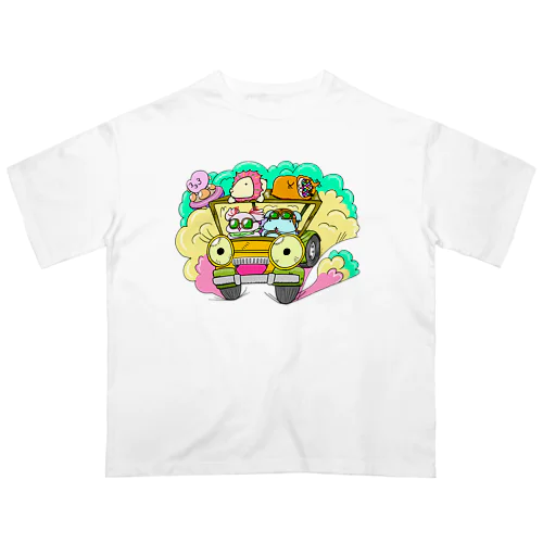 ドライブしちゃうよ。【カラー版】 オーバーサイズTシャツ