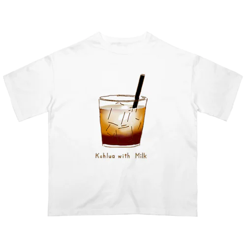 カクテルデザイン「カルアミルク」 オーバーサイズTシャツ