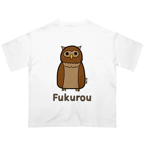 Fukurou (フクロウ) 色デザイン オーバーサイズTシャツ