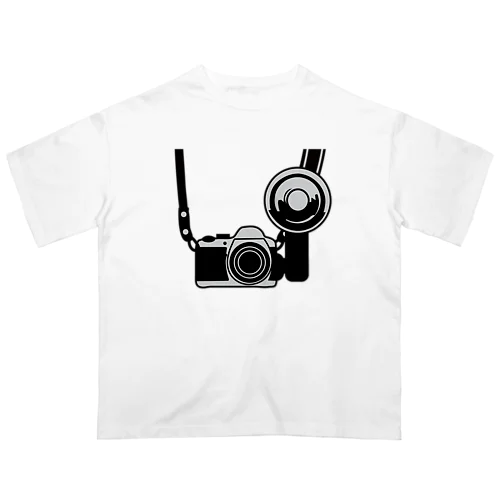 ストロボ付きレトロカメラ オーバーサイズTシャツ