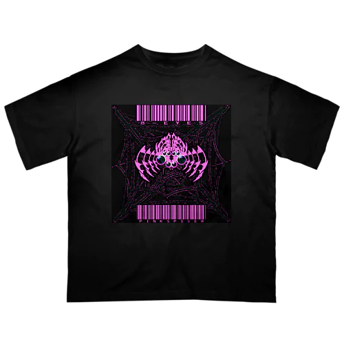 8-EYES PINKSPIDER BLK Oversized T-Shirt