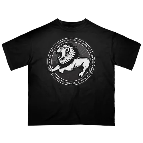 LION IN A CIRCLE Oversized T-Shirt