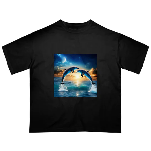 occasus solis　Delphinus Oversized T-Shirt