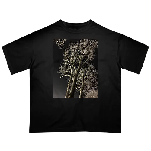 202001121944000　夜の樹木 Oversized T-Shirt