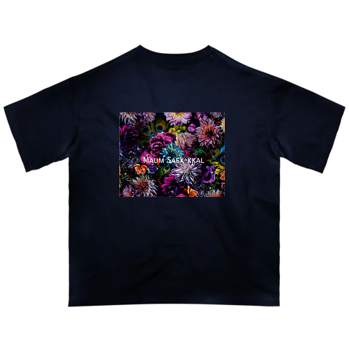 花柄バックプリントT オーバーサイズTシャツ