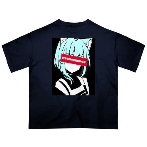 電脳猫耳少女 オーバーサイズTシャツ