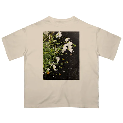 202209181410001　雨の中の秋桜 オーバーサイズTシャツ