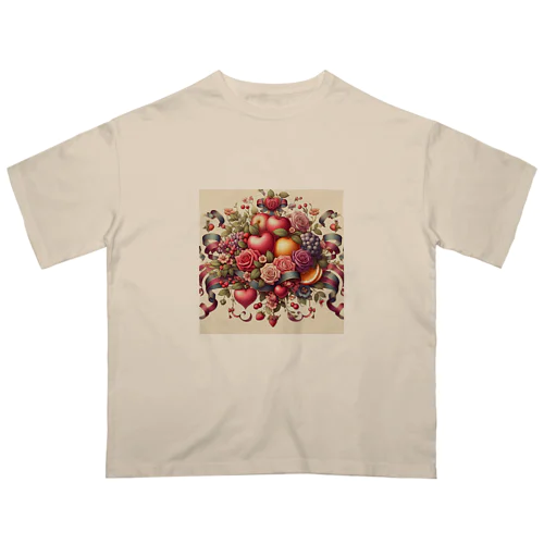 薔薇とフルーツのSweetな香り Oversized T-Shirt