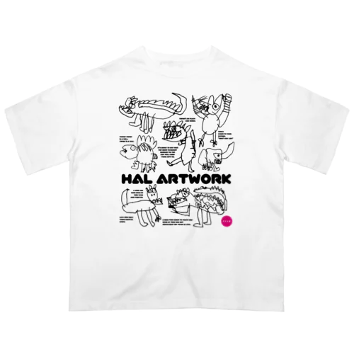 HAL黒 オーバーサイズTシャツ