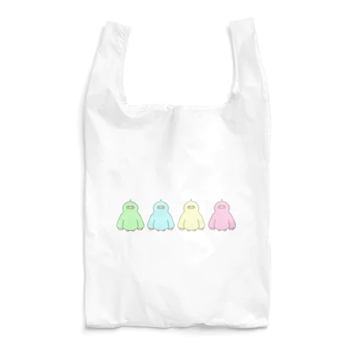 カラフルもこもこイエティ Reusable Bag