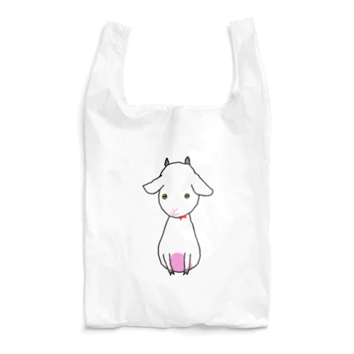 ヤギイラスト(白ヤギ) Reusable Bag