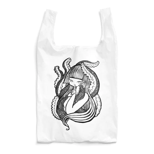 蛸娘ちゃんグッズ●黒線● Reusable Bag