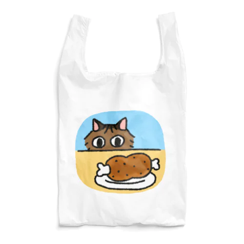 お肉を狙う鯛ちゃん Reusable Bag