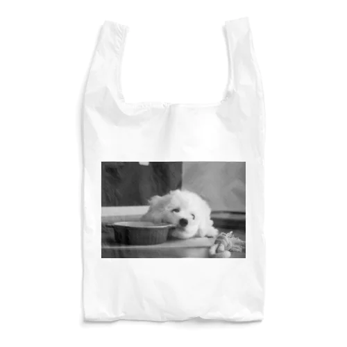 「ご飯まだかな」(モノクロ) Reusable Bag