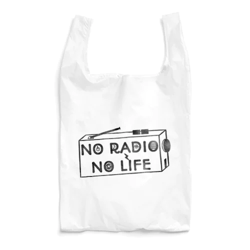 NO RADIO NO LIFE(ブラック) エコバッグ