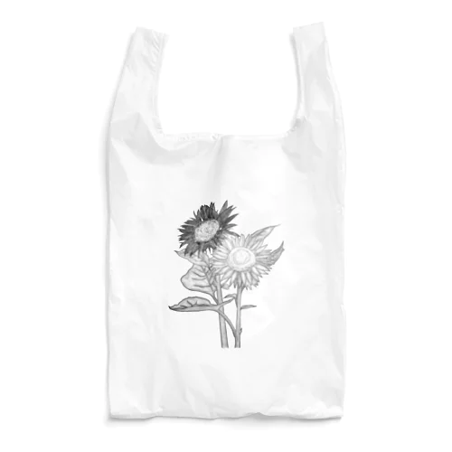 SunFlowerひまわりモノトーン Reusable Bag