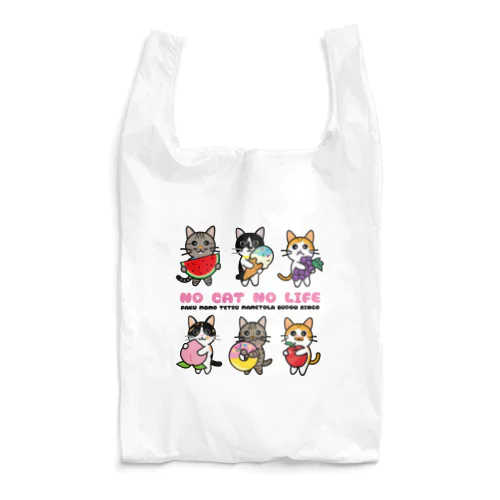 ６ニャンズ NO CAT NO LIFE エコバッグ Reusable Bag