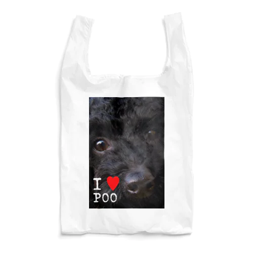 黒いトイプードル_I love poodle. Reusable Bag