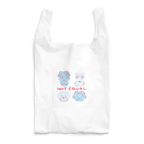 NOT EQUAL（blue） エコバッグ