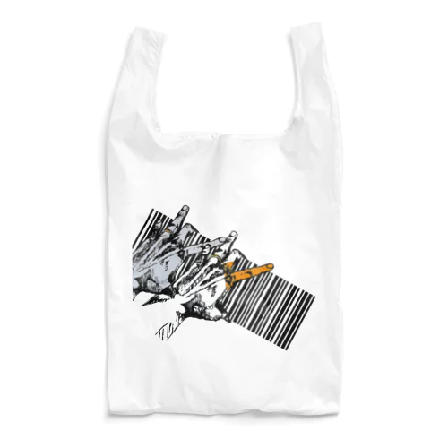 バーコードを握る手 Reusable Bag