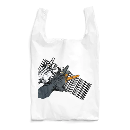 バーコードを持つ手(別Ver.) Reusable Bag