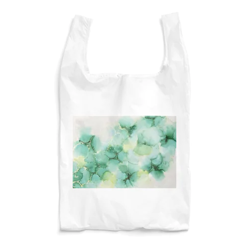 インクアート 緑の花 Reusable Bag