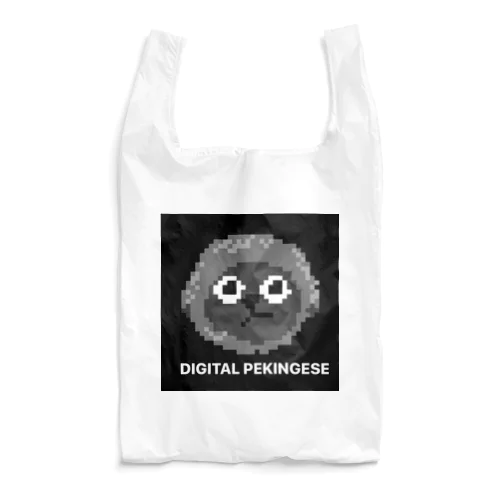 デジタルペキニーズ　モノクロ Reusable Bag