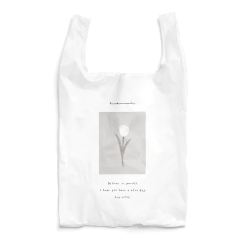 peach belly milk tea × sugar Tulip* Message Reusable Bag