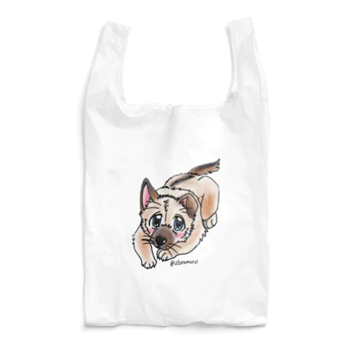 泥棒フェイスの子犬 Reusable Bag