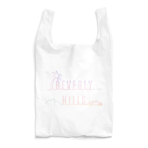 ビバリーヒルズ(波と雲と車とヤシの木) Reusable Bag