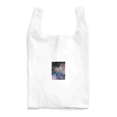 BLACK FACE CAT in space  Reusable Bag