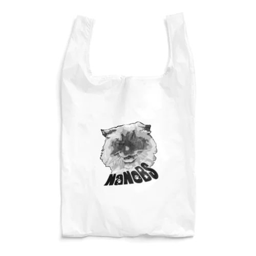 BLACK FACE CAT is super monochrome Reusable Bag