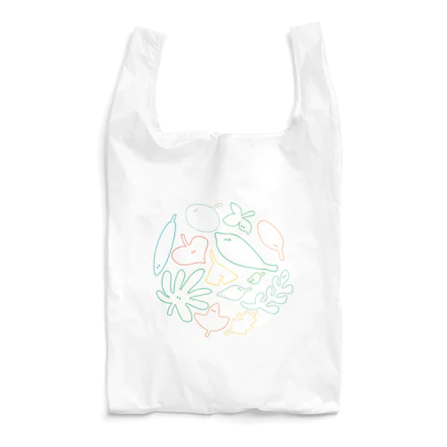 葉っぱのおばけたち（ライン） Reusable Bag