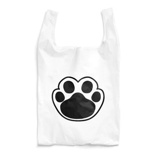 肉球 黒 Reusable Bag