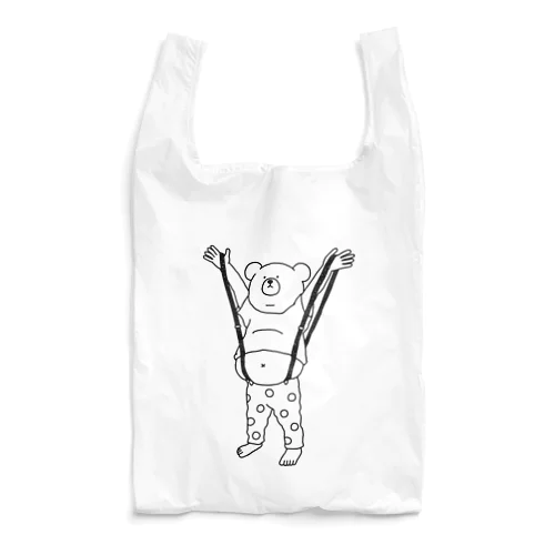 ぽっこりサスペンダーくま Reusable Bag