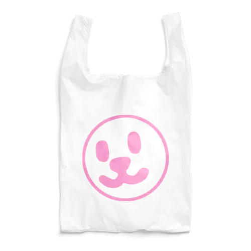 Smile Face Pink Line Reusable Bag